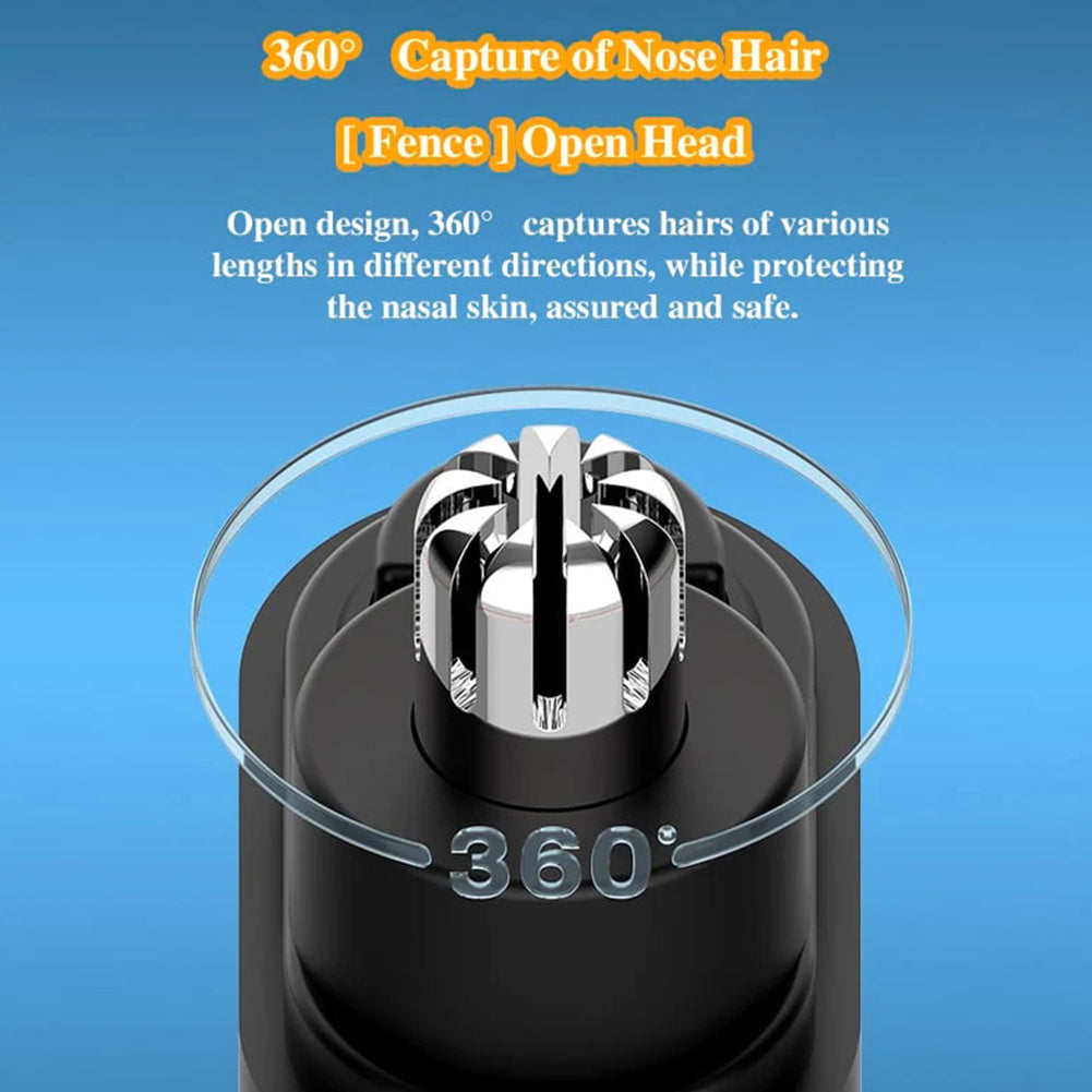 TrimMaster - Portable Ear & Nose Hair Trimmer with USB Cable | For Men & Women
