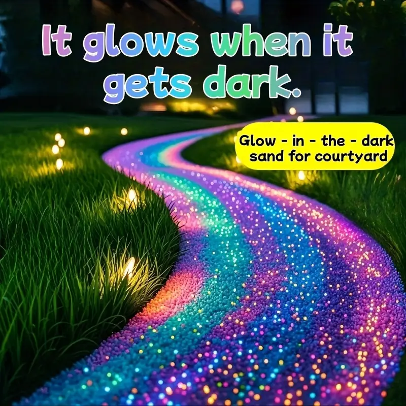 GLOWING STONE - Glow In Dark Garden Pebbles (Pack of 100 Pcs)