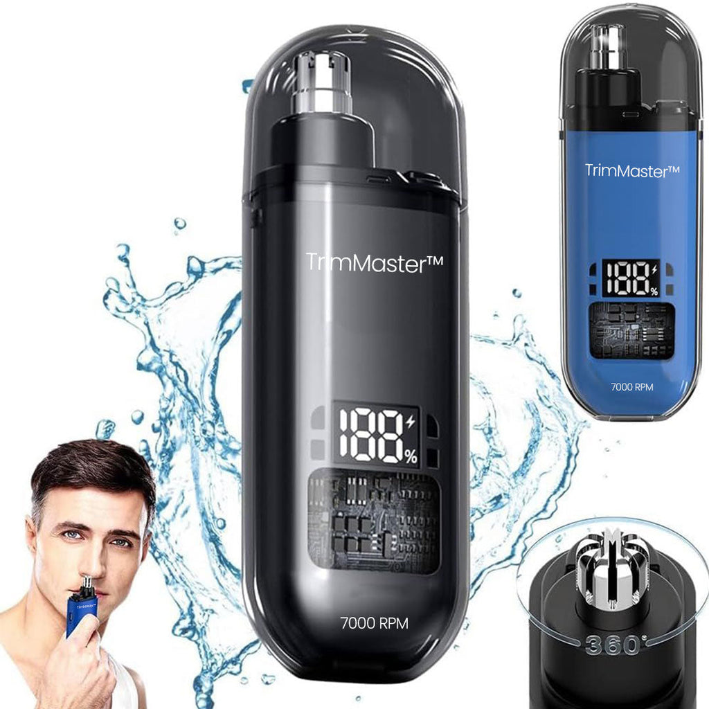TrimMaster - Portable Ear & Nose Hair Trimmer with USB Cable | For Men & Women