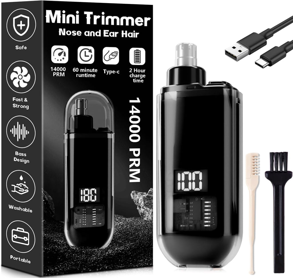 Electric Ear & Nose Hair Trimmer | Digital Display