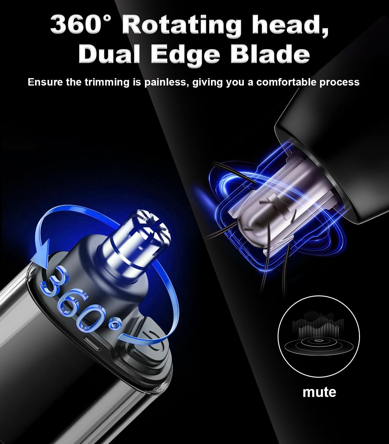 Electric Ear & Nose Hair Trimmer | Digital Display