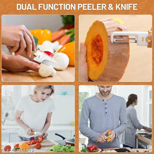 2-in-1 Fruit-Vegetable Knife & Peeler