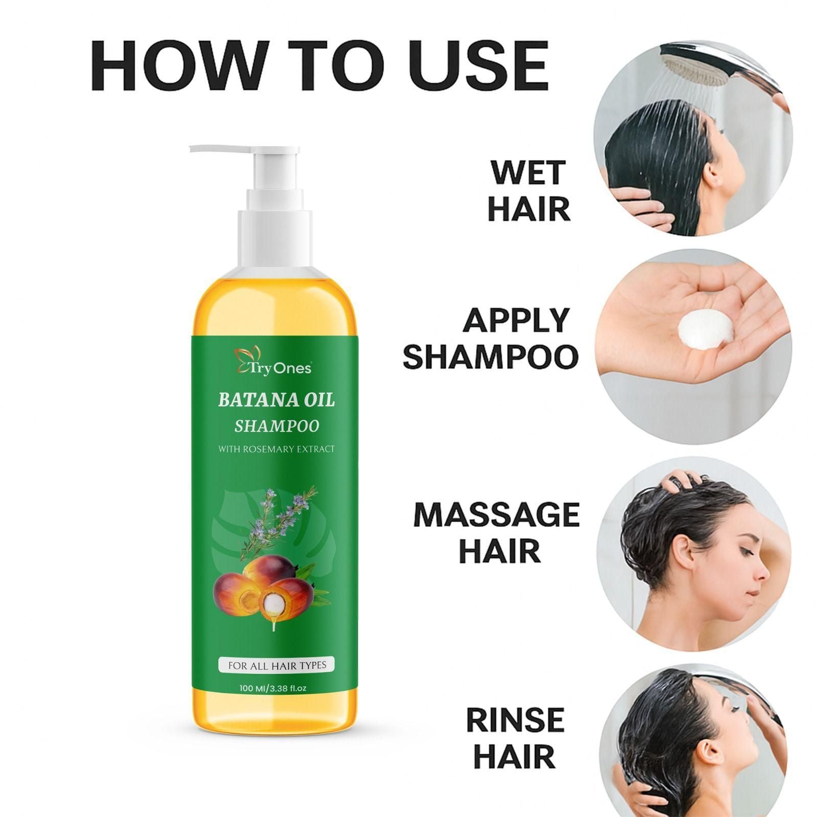 Batana Oil Shampoo for Hair Growth with Rosemary Extract🌱✨(Buy 1 Get 1 Free)