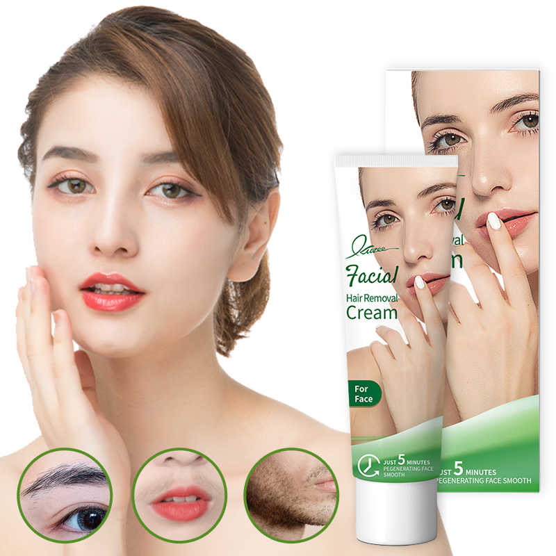 Painless Facial Hair Removal Cream- Instant Glow, Zero Ouch!