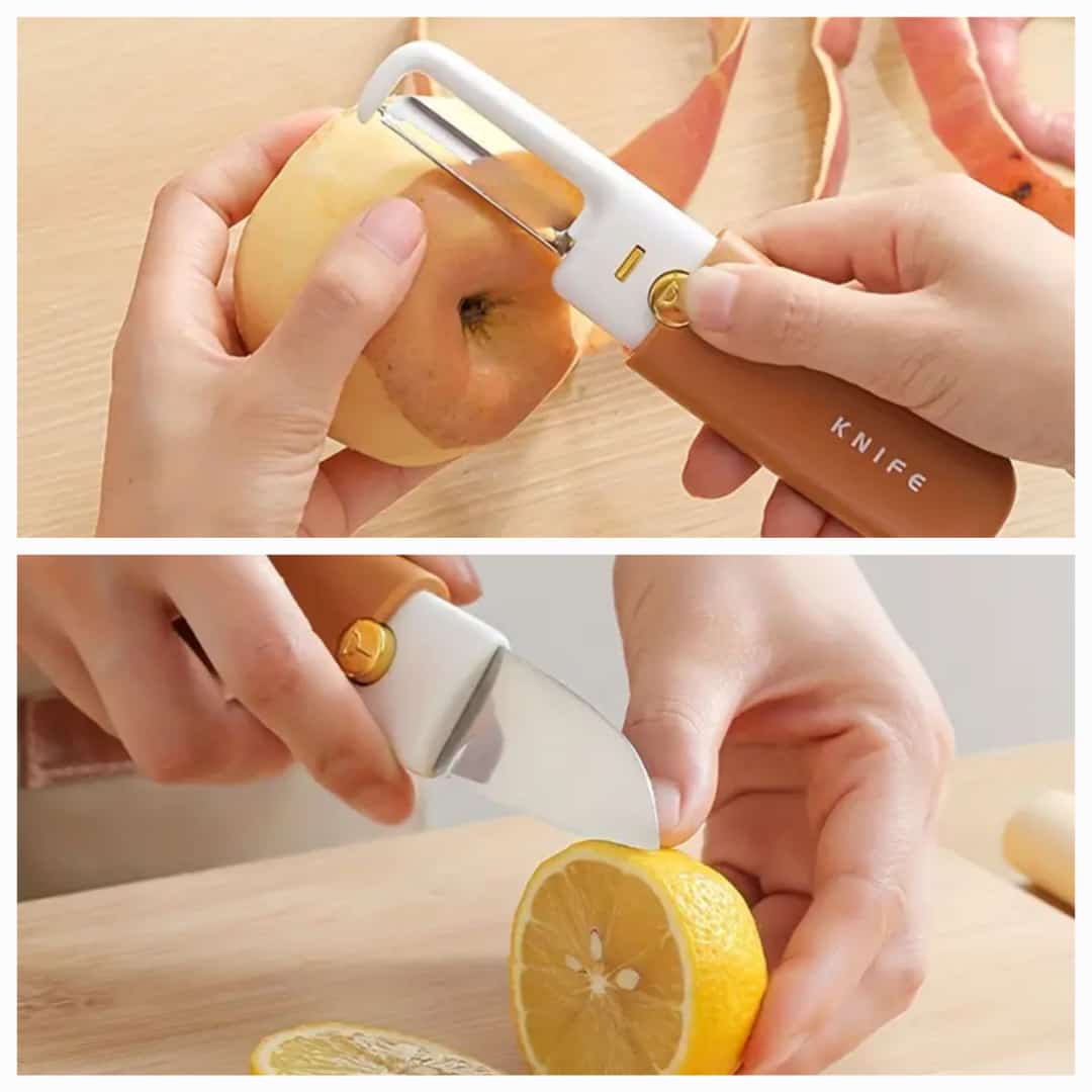2-in-1 Fruit-Vegetable Knife & Peeler