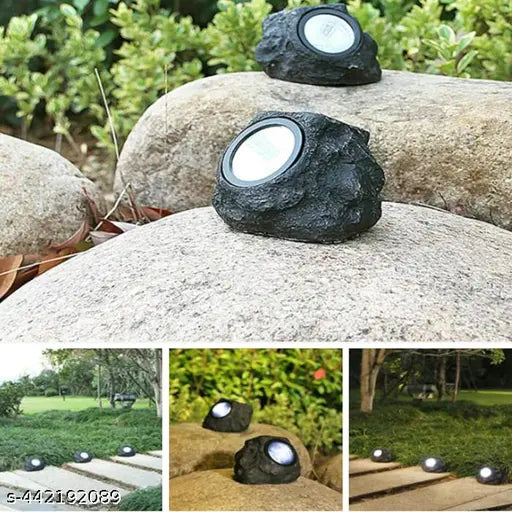 Solar Powered LED Rock Lamp