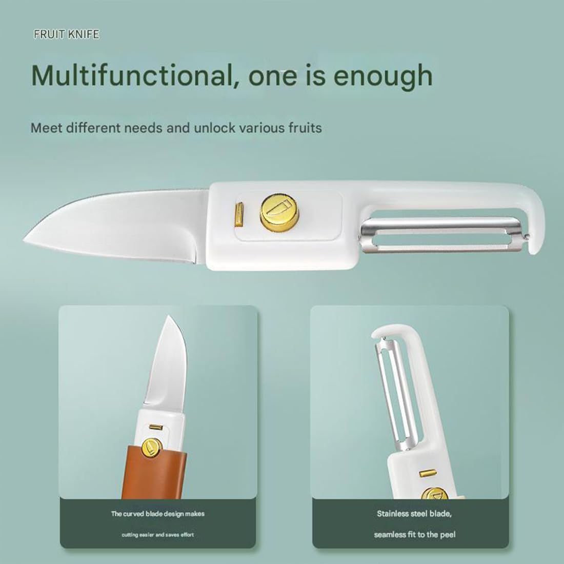 2-in-1 Fruit-Vegetable Knife & Peeler