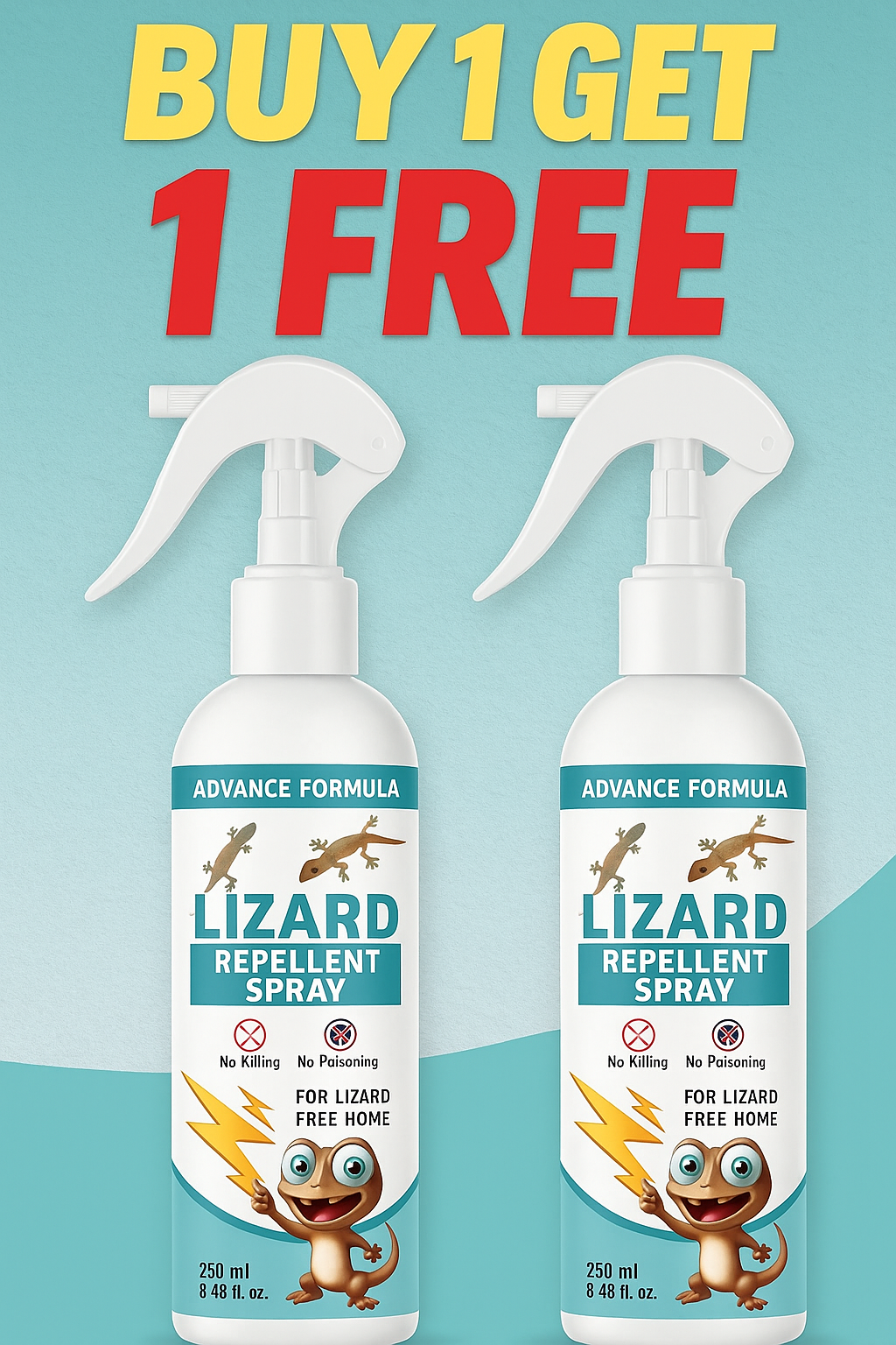 Natural Lizard Repellent Spray – Keep Lizards Away Instantly | BUY 1 GET 1 FREE