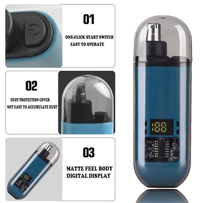 Electric Ear & Nose Hair Trimmer | Digital Display